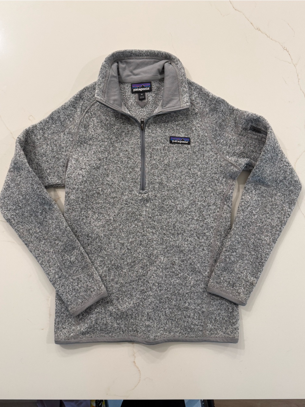 Patagonia Heather Gray Zip-Up Fleece Jacket